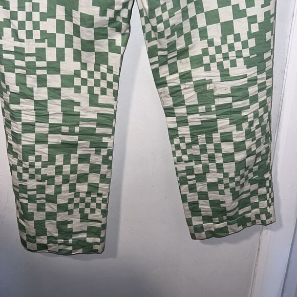 FRANK AND OAK Green Checkered Scandinavian Unisex Pajama Pants-XXS - Picture 8 of 10